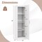 Tall Storage Cabinet with 4 Shelves for Bathroom and Living Room